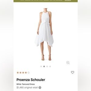 Proenza Schouler White Textured Dress size 6